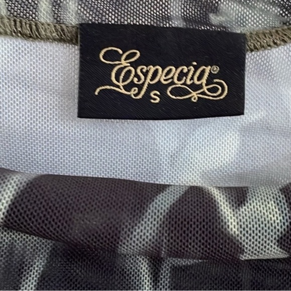 ESPECIA High Neck Top, Black/Grey, Size S, EUC - Picture 5 of 7